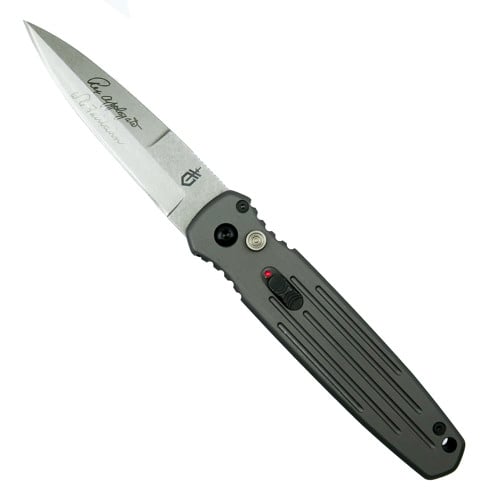 GERBER KNIVES Covert Auto, Tact Grey, Fine Edge, Stonewash Blade for sale at KYGUNCO.