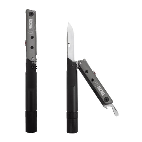SOG Baton Q2 4 Tool Blk/Gray Aluminum Handle for sale at KYGUNCO.
