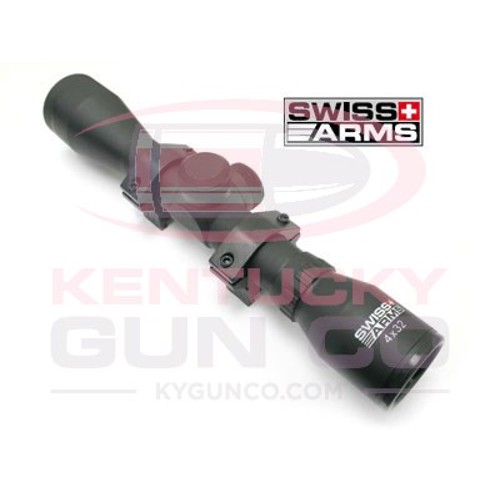 SWISS ARMS 4x32 rifle scope with weaver/picatinny rings for sale at KYGUNCO.