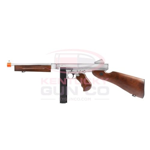 KING ARMS Thompson M1A1 AEG Airsoft SMG, Silver for sale at KYGUNCO.
