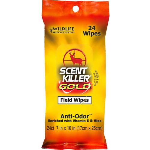 WILDLIFE RESEARCH Scent Killer Gold Field Wipes 24 Pack for sale at KYGUNCO.