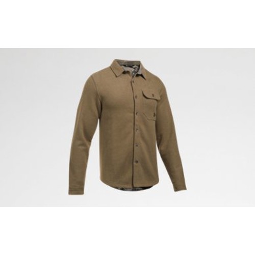 UNDER ARMOUR Buckshot Fleece Button Up Shirt Saddle / Cannon for sale at KYGUNCO.