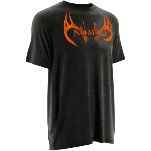 NOMAD CLOTHING Deer Antlers Tee Short Sleeve Dark Grey Heather for sale at KYGUNCO.