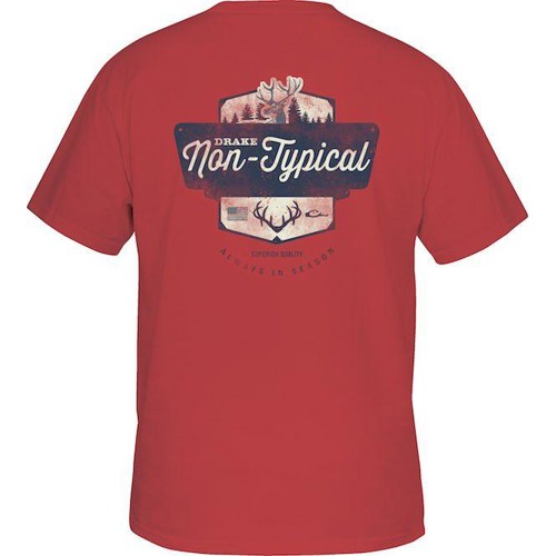 DRAKE Muley Tee Short Sleeve Shirt Crimson Plus Sizes for sale at KYGUNCO.