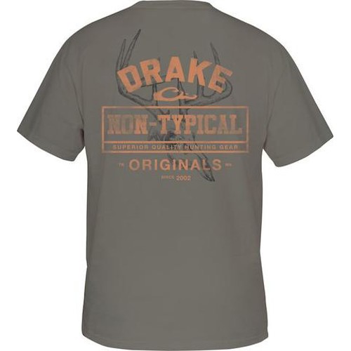 DRAKE Skull Tee Short Sleeve Gray 2XL for sale at KYGUNCO.