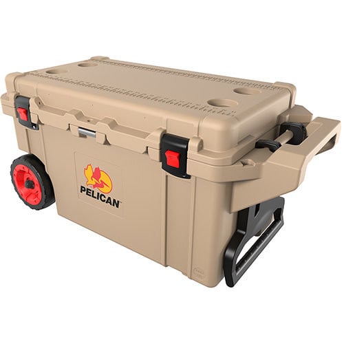 PELICAN Elite 80QW Cooler Wheeled Tan for sale at KYGUNCO.