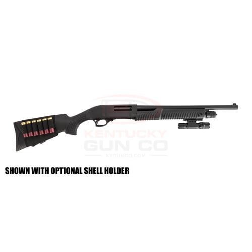 EMPEROR FIREARMS PTP12 12 Gauge 3" 18.5" 4+1 Pump Shotgun w/ Tactical Light & Shell Holder - Black for sale at KYGUNCO.