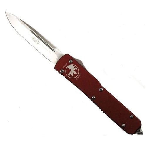 MICROTECH KNIVES Red Ultratech OTF Knife, Satin Single Edge Blade for sale at KYGUNCO.