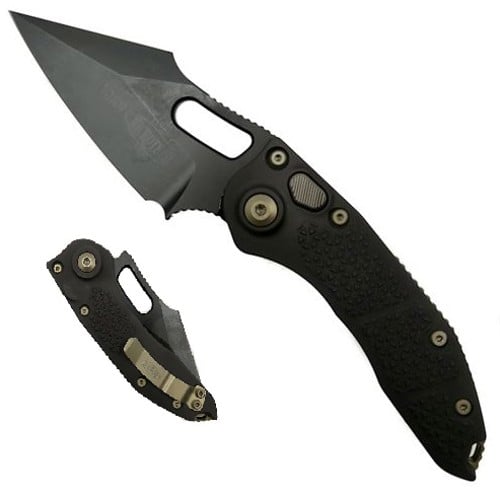 MICROTECH KNIVES 169-1DLC Borka Stitch Wharncliffe Auto Knife, DLC for sale at KYGUNCO.
