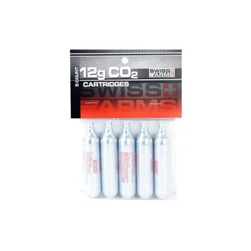 SWISS ARMS 12g CO2 Cartridges, 5pk for sale at KYGUNCO.