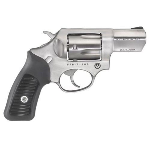 RUGER SP101 9mm 2.25" 5rd Revolver - Stainless | Black Rubber Grips for sale at KYGUNCO.