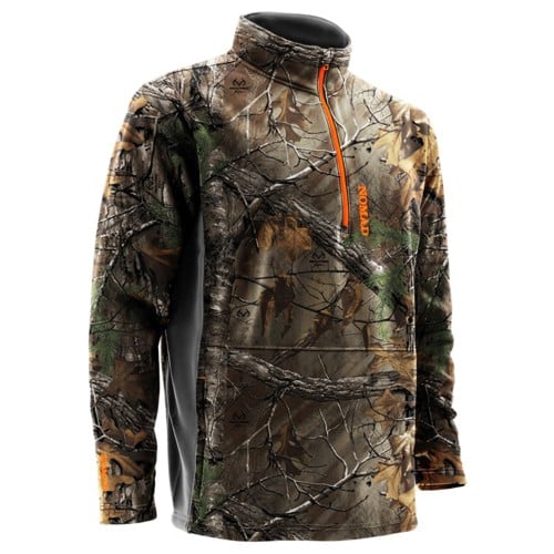 NOMAD CLOTHING Southbounder Camo 1/4 Zip Fleece Realtree Xtra for sale at KYGUNCO.