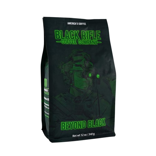 BLACK RIFLE COFFEE Beyond Black Dark Roast Coffee Blend 12oz for sale at KYGUNCO.