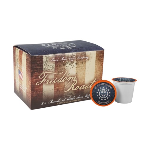 BLACK RIFLE COFFEE Freedom Blend Coffee 12 Single Serve Keurig Pods for sale at KYGUNCO.