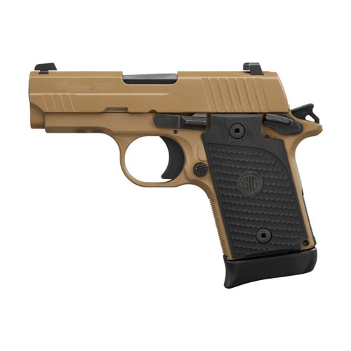 SIG SAUER P938 9mm 3" 7rd - Coyote Tan w/ Manual Safety for sale at KYGUNCO.