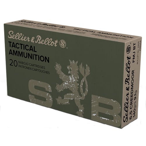 SELLIER BELLOT SB65A Rifle 6.5 Creedmoor 140 gr Full Metal Jacket Boat Tail Ammunition | 20 Rounds for sale at KYGUNCO.