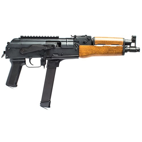 CENTURY ARMS Draco NAK9 9mm 11.14" 33rd Pistol w/ Threaded Barrel - Black / Wood for sale at KYGUNCO.