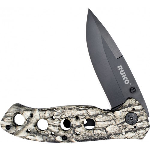 RUKO Hunting 3-1/4" Oxide Finish Folding Knife 3DX Camo for sale at KYGUNCO.
