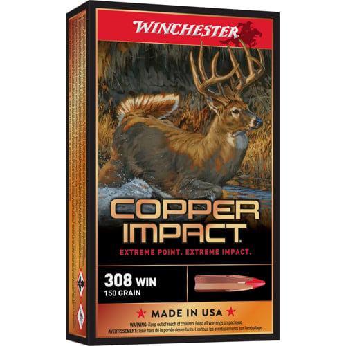 WINCHESTER Copper Impact 308 Win 150 gr Lead Free Ammunition | 20 Rounds for sale at KYGUNCO.