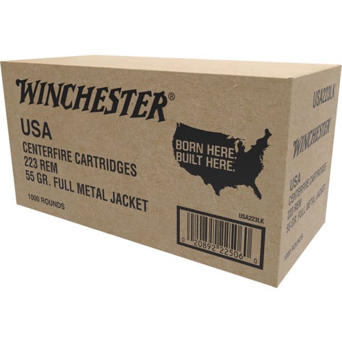 WINCHESTER AMMO 223 Rem 55Gr USA FMJ 1000rd for sale at KYGUNCO.