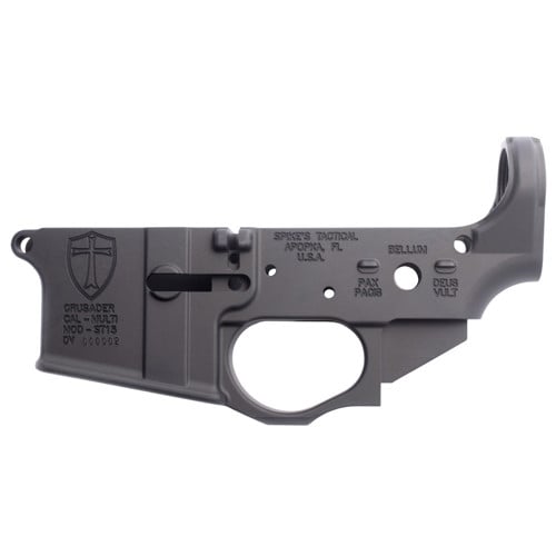 SPIKES TACTICAL Crusader Multi-Caliber AR15 Stripped Lower Receiver -Black for sale at KYGUNCO.