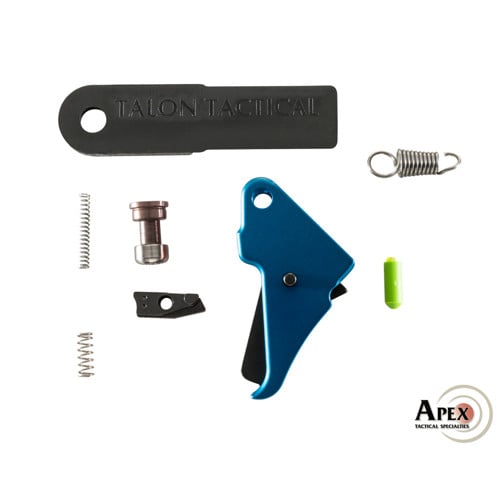 APEX TACTICAL M&P Shield Blue Flat Faced Enh Trigger/Duty Kit for sale at KYGUNCO.