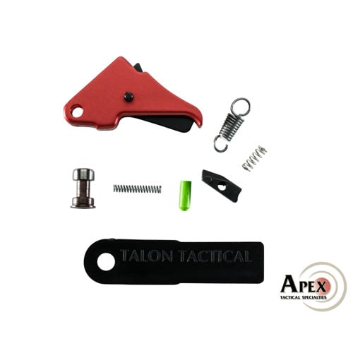 APEX TACTICAL M&P Shield Red Flat Faced Enh Trigger/Duty Kit for sale at KYGUNCO.