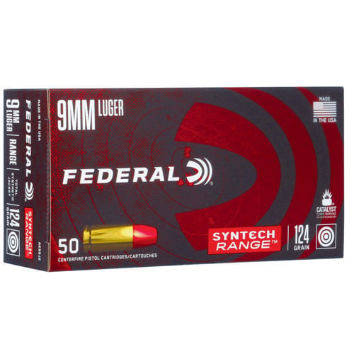 FEDERAL AMMO American Eagle 9mm 124gr Syntech Range Ammunition | 50 Rounds for sale at KYGUNCO.