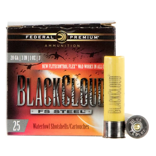 FEDERAL AMMO Black Could Waterfowl 20 Gauge 3" 1oz #3 Steel Shotgun Ammunition | 25 Rounds for sale at KYGUNCO.