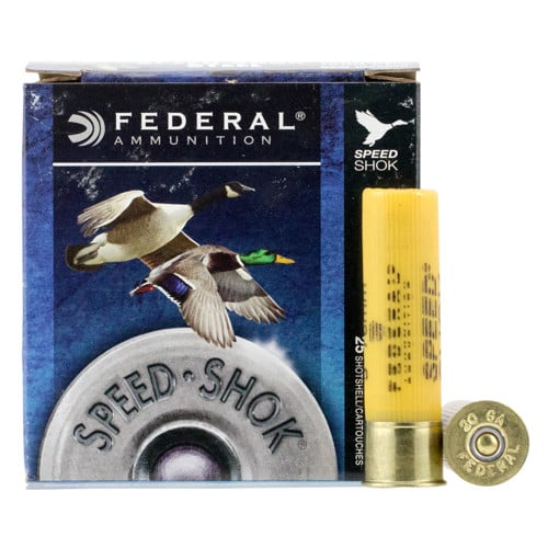 FEDERAL AMMO Speed-Shok Waterfowl 20 Gauge 3" 7/8oz #4 Steel Shotgun Ammunition | 25 Rounds for sale at KYGUNCO.