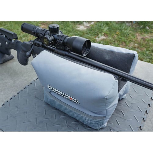 CHAMPION Accuracy X-Ringer Shooting Bag Grey Front Bag for sale at KYGUNCO.
