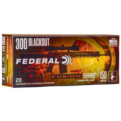 FEDERAL AMMO Fusion MSR 300 Blackout 150 gr Bonded Soft Point Ammunition | 20 Rounds for sale at KYGUNCO.