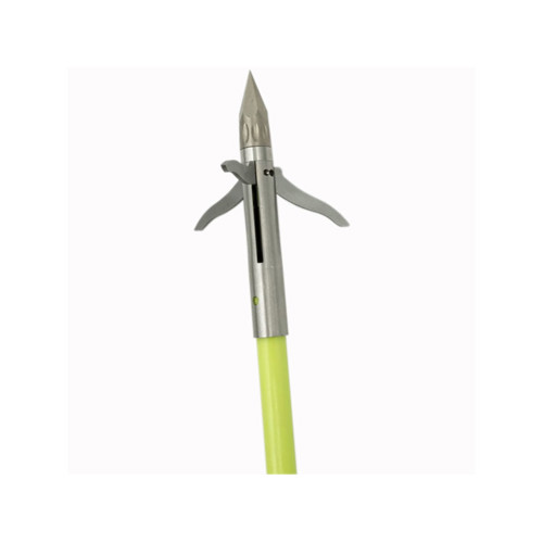 MUZZY Iron 3-blade Fish Point w/ Chartreuse arrow for sale at KYGUNCO.