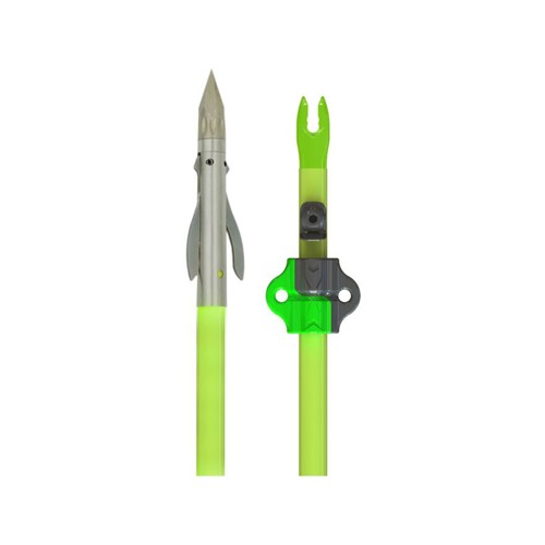 MUZZY Iron 2-blade w/ Chartreuse arrow for sale at KYGUNCO.