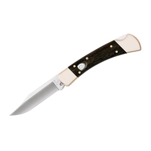 BUCK KNIVES 110 AUTO Folding Knife 3.75" Clip Point Blade w/ Macassar Ebony DymaLux Handles for sale at KYGUNCO.