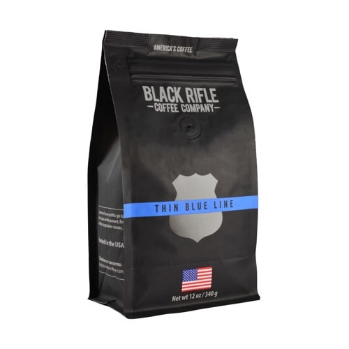BLACK RIFLE COFFEE Thin Blue Line Medium Roast Coffee 12 oz Bag for sale at KYGUNCO.