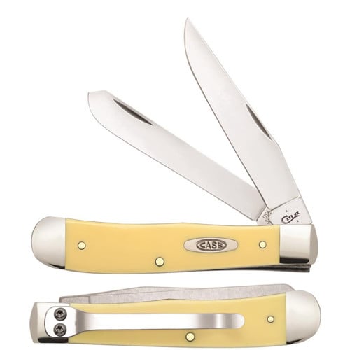 CASE KNIVES Synthetic Trapper w/ Clip 4.125" Closed - Yellow for sale at KYGUNCO.