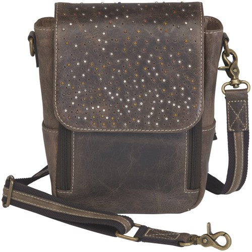 GUN TOTE'N MAMAS Distressed Leather Cross Body Satchel for sale at KYGUNCO.