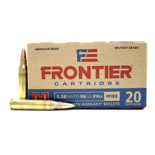 HORNADY Frontier M193 5.56 NATO 55gr Full Metal Jacket Ammunition | 20 Rounds
