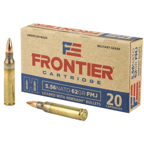 HORNADY 5.56 NATO Frontier 62Gr FMJ Ammo 20rd for sale at KYGUNCO.