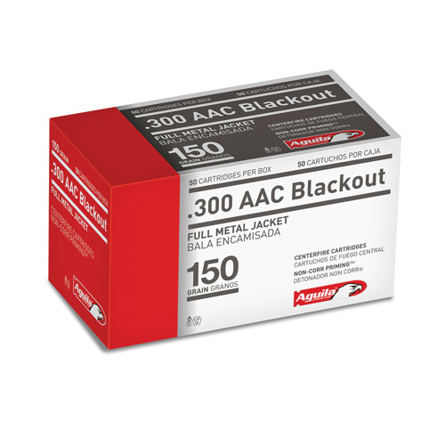 AGUILA AMMO 300 AAC/Whisper 150Gr FMJ Boat Tail 50rd for sale at KYGUNCO.