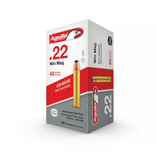 AGUILA AMMO 22 WMR Silver Eagle 40Gr Jacketed Soft Point 50rd for sale at KYGUNCO.
