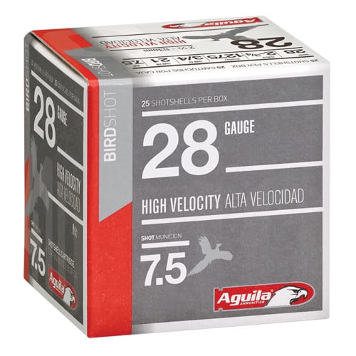 AGUILA AMMO 28Ga Hunting High Velocity 2.75" 3/4 oz 7.5Shot 25 for sale at KYGUNCO.