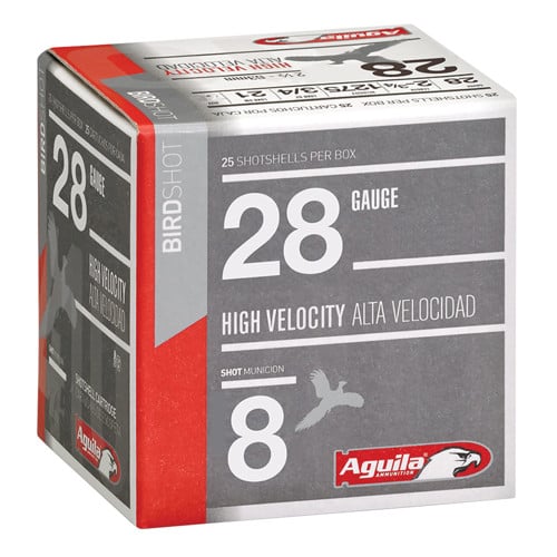 AGUILA AMMO 28Ga Hunting High Velocity 2.75" 3/4 oz 8Shot 25rd for sale at KYGUNCO.