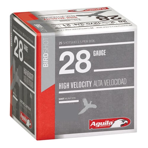AGUILA AMMO 28Ga Hunting High Velocity 2.75" 3/4 oz 9Shot 25rd for sale at KYGUNCO.