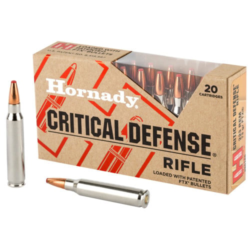 HORNADY Critical Defense 223 REM 73gr FTX Ammunition | 20 Rounds for sale at KYGUNCO.