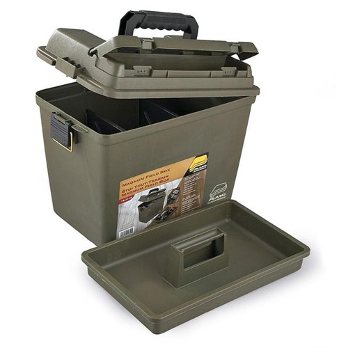 PLANO Magnum Ammo Box w/Lift out Tray and Dividers ODG for sale at KYGUNCO.