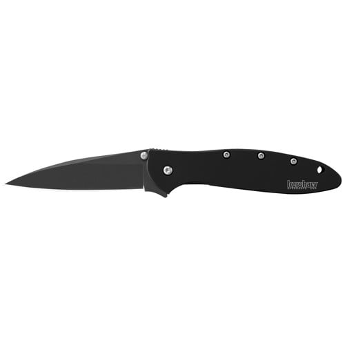 KERSHAW KNIVES Leek 3" Black DLC Flipper SpeedSafe Assisted Open for sale at KYGUNCO.