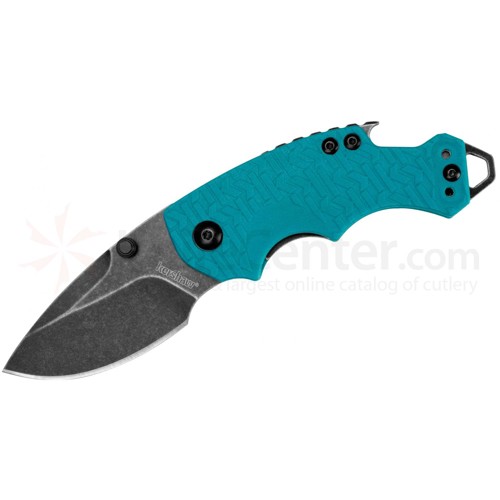 KERSHAW KNIVES Shuffle Teal Blackwash 2.4" Manual Open for sale at KYGUNCO.