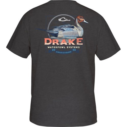DRAKE Southern Collection Pintail T S/S Charcoal Heather for sale at KYGUNCO.